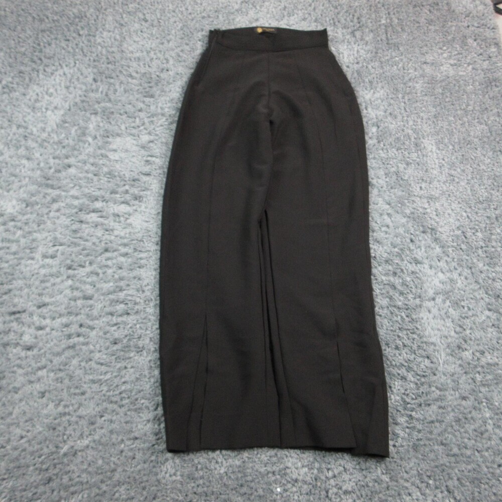 Vera Moda Pants Womens 28 Black Wide Leg Crepe Pleated Business 28x33.5*